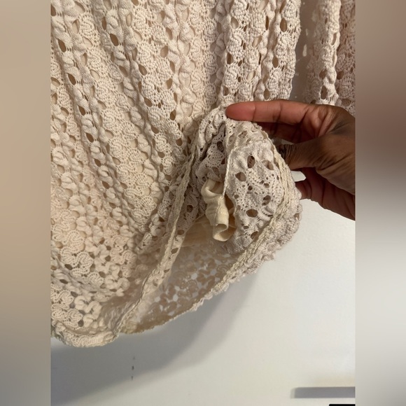 FREE PEOPLE  Ivory Gypsy Lace Bodycon Dress SIZE: SMALL - Picture 9 of 12